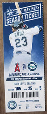 Mike Trout HR #21 #160 3b Mariners Angles 5/14/16 Ticket Guillermo Heredia Debut