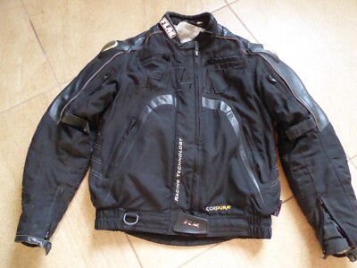 Hochwertig! Textil-Motorradjacke mit Lederbesatz Polo FLM