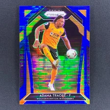 20/21 Panini Prizm Premier League Soccer Adama Traore Wolves Blue 107/195