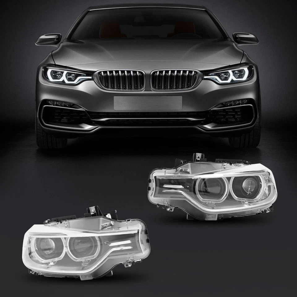 Left & Right Headlights for 2011-2015 BMW 3 Series F30 Xenon/HID AFS Foto 3 de 4