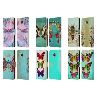 OFFICIAL JENA DELLAGROTTAGLIA INSECTS LEATHER BOOK CASE FOR MOTOROLA PHONES