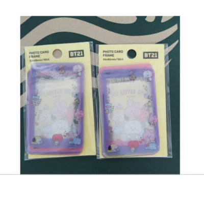 BTS BT21 PHOTOCARD FRAME SET (10) + Decor Stickers Line Friends +