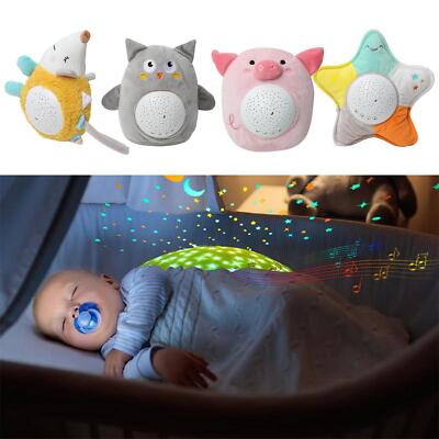 Soft Cartoon Animal Plush Toys LED Night Light Projector Bedtime