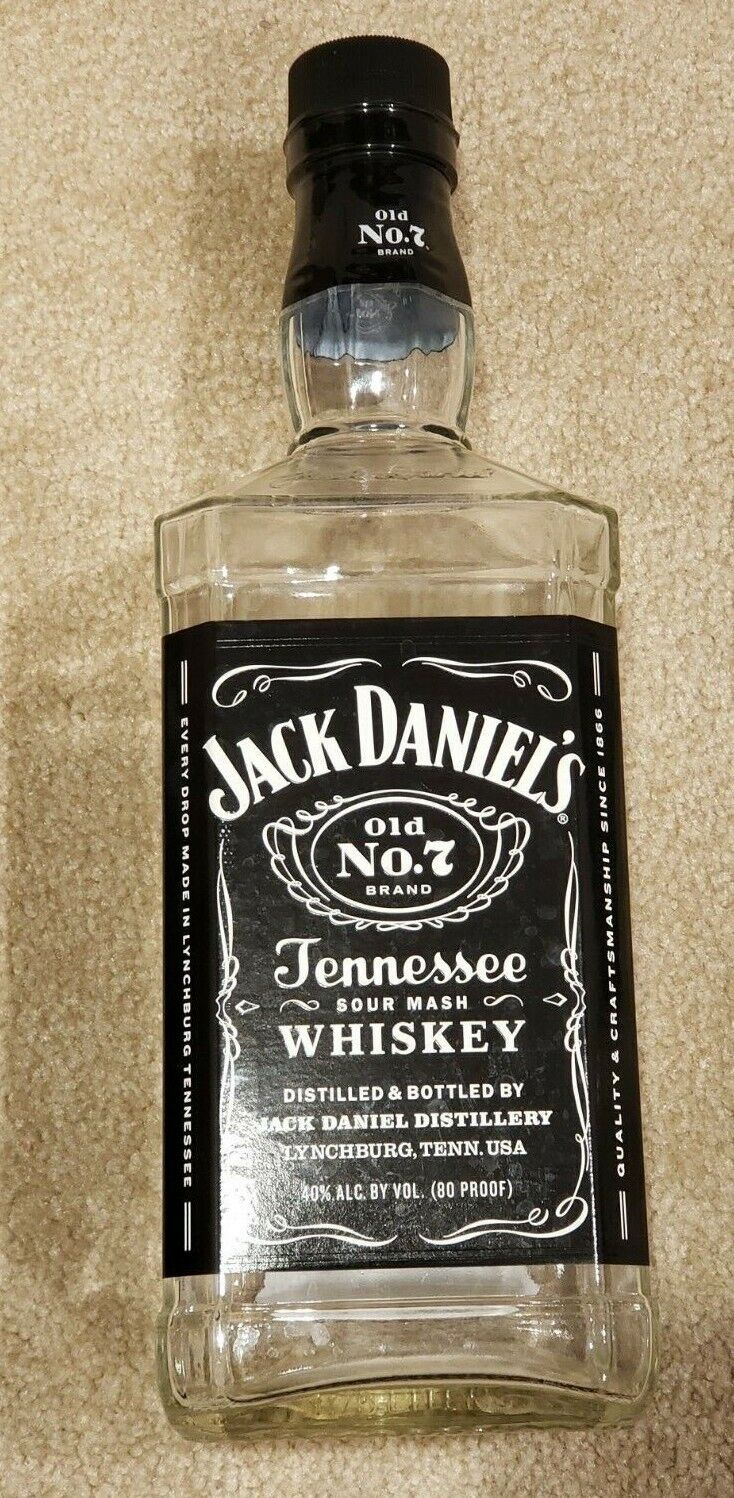 Dishonesty Neuropathy bottle Jack Daniels EMPTY Glass Bottle with Cap Old No. 7 Tennessee Whiskey (1.75  L) | eBay
