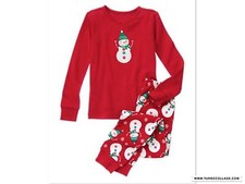 NEW GYMBOREE GIRLS Snowman Two Piece Pajamas Sleepwear Gymmies SIZE 2T