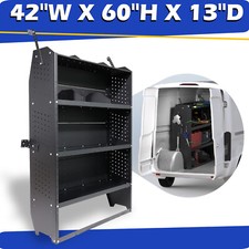 60''H Steel Mid/High Roof Van Shelving Storage System Fit Transit, NV, Promaster