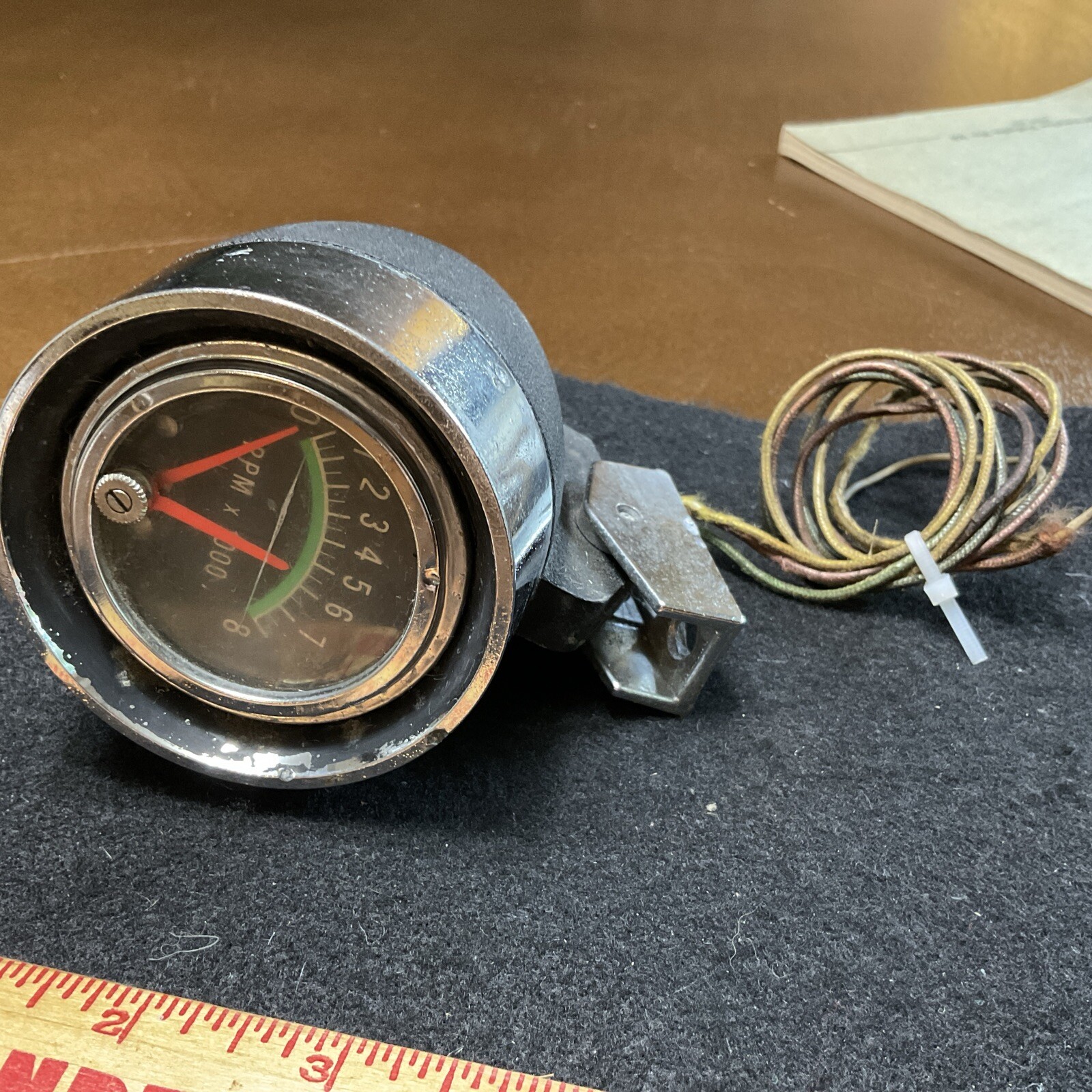 Vintage Greenline USA 8000 RPM Tachometer 2-3/4