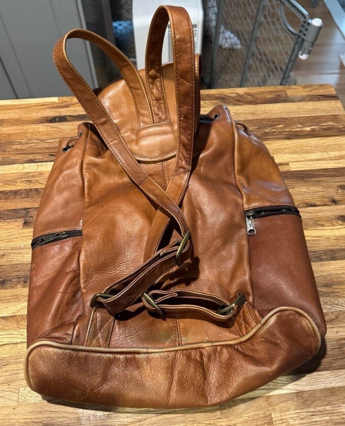 Gabor Colombian leather Backpack Vintage Gabor Colombian leather Backpack | Mercari main image 3