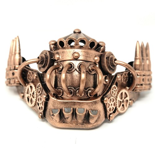 Steampunk Style Half Bottom Face Mask Halloween Costume Cosplay Party - Picture 15 of 27