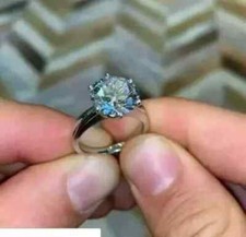 2Ct Round Cut Lab-Created Aquamarine Halo Engagement Ring 14K White Gold Plated