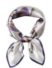 100 Mulberry Silk Neck Scarf 21''x21'' Small Square Silk Hair Scarf for Wome...