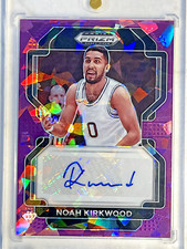 2022-23 Prizm Draft Noah Kirkwood Purple Ice Prizm Prospect Auto /99 Crimson