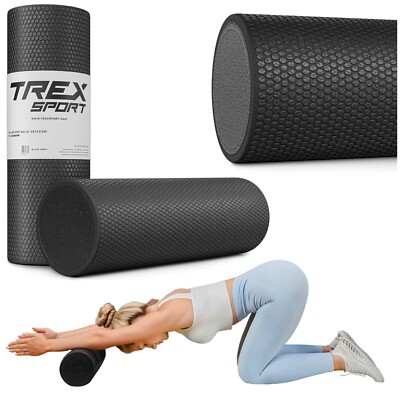 Massagerolle Faszienrolle Gymnastikrolle Foamroller Fitnessrolle 45cm TREX SPORT