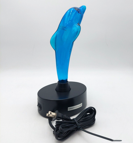 Vtg LumiSource Blue Dolphin Electra Plasma Lamp 12" Y2K Retro Light - Picture 3 of 8