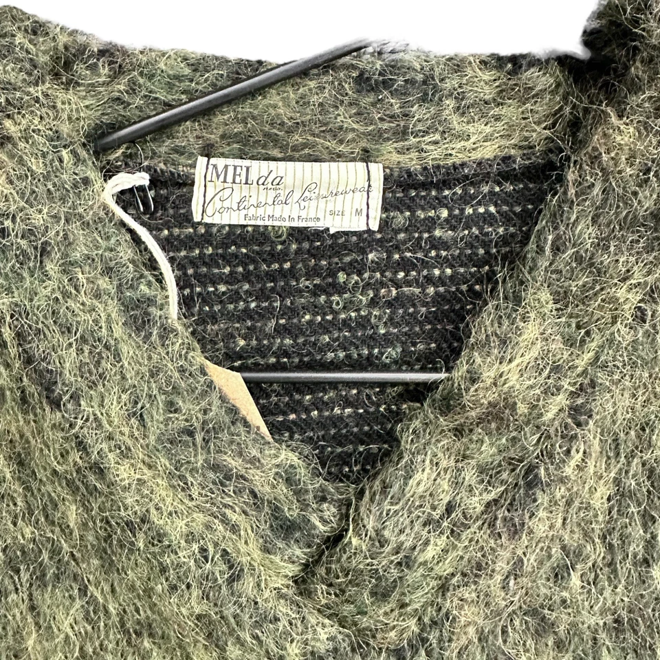 Vintage 1970 MELda Mohair Sweater — Golden Fleece Knitwear France Fabric Punk - Image 2 of 3