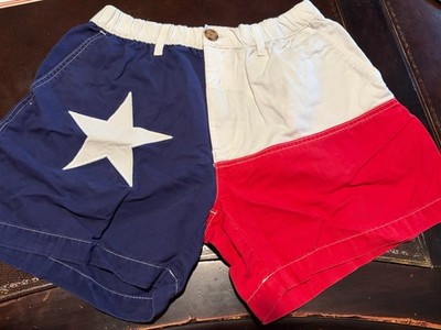 Chubbies Men's Texas State Flag Shorts Red, White, Blue Size Small