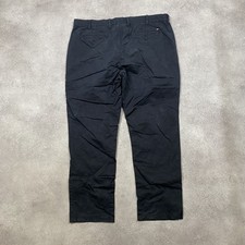 Tommy Hilfiger Chino Trousers Mens 38" Slim Fit Western  Pants, Black