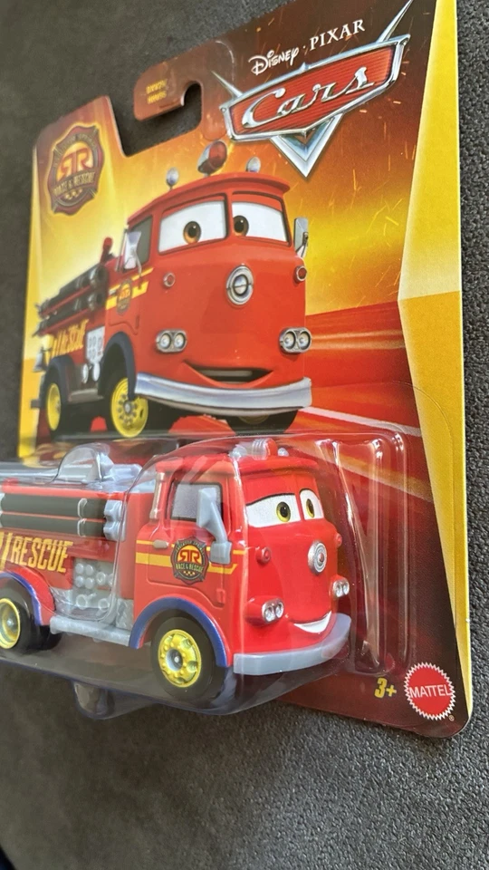 Disney Pixar Cars Carrera y Rescate Camión de Bomberos Rojo Serie Metal Foto 2 de 3