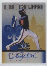 2012 Leaf Valiant Blue 10/25 Richie Shaffer #VA-RS1 Auto 0b2