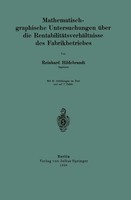 Mathematisch-Graphische Untersuchungen üBer Die RentabilitäTsverhäLtnisse Des...