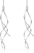 Sterling Silver Threader Earrings For Women Trendy, Handmade Earrings Jewelry, T
