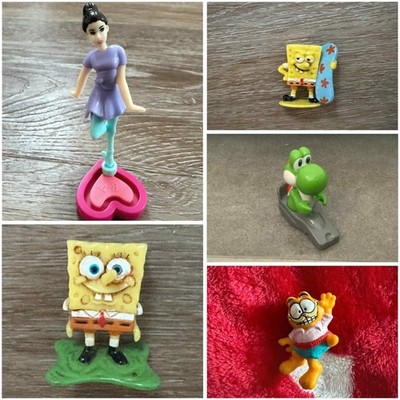 Spongebob(2004/2006),Barbie,Garfield(1981), Yoshi Minatur Vintage Figuren