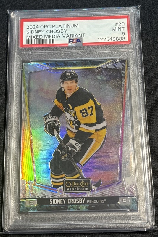 2025-26 O-Pee-Chee Platinum - Sidney Crosby #52 Mixed Media Variant PSA 9
