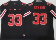 Ohio State Buckeyes 33 Jack Sawyer Black Stitched Jersey