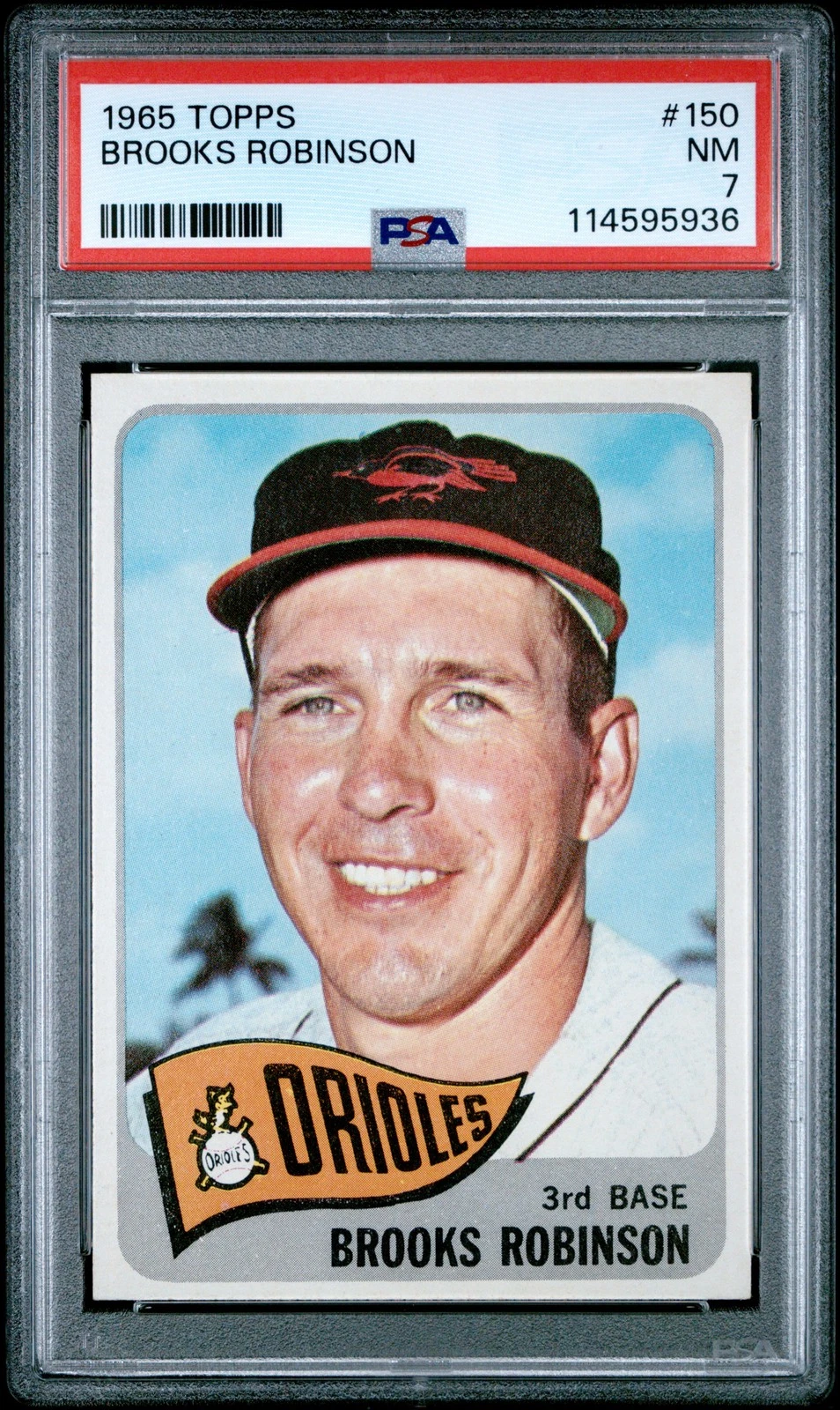 1965 TOPPS #150 BROOKS ROBINSON PSA 7