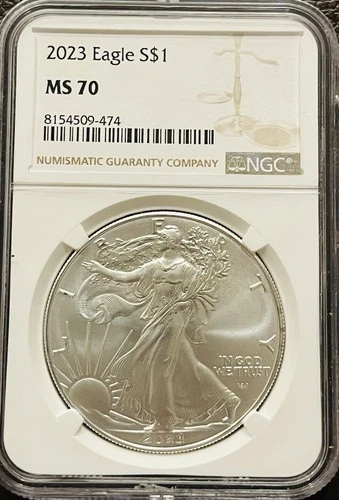 2023 AMERICAN SILVER EAGLE 1 OZT NGC MS70 $1S
