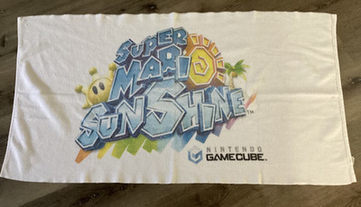 Vintage Super Mario Sunshine Nintendo GameCube Beach Pool Bath Towel USA Made