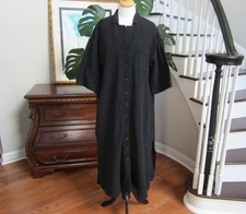 Madewell Black Lightestspun Cover-Up Maxi Cotton Shirtdress Size M