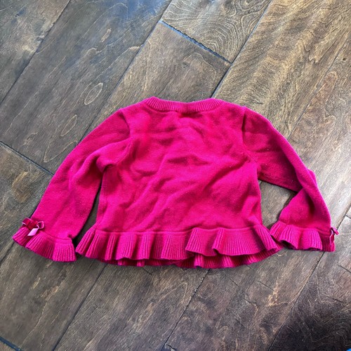 Children's Place Girls 6-9 Months Cardigan Sweater Red Bows Button Down - Picture 2 of 7
