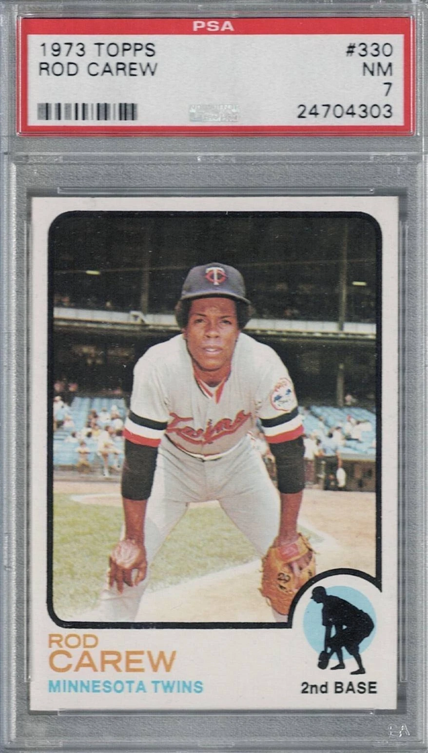 1973 Topps #330 Rod Carew HOF PSA NM 7