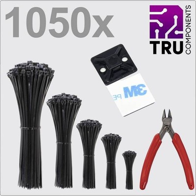 TRU COMPONENTS TC-13377620 T24CA116 Fascetta per cavi Nero Stabilizzato ...