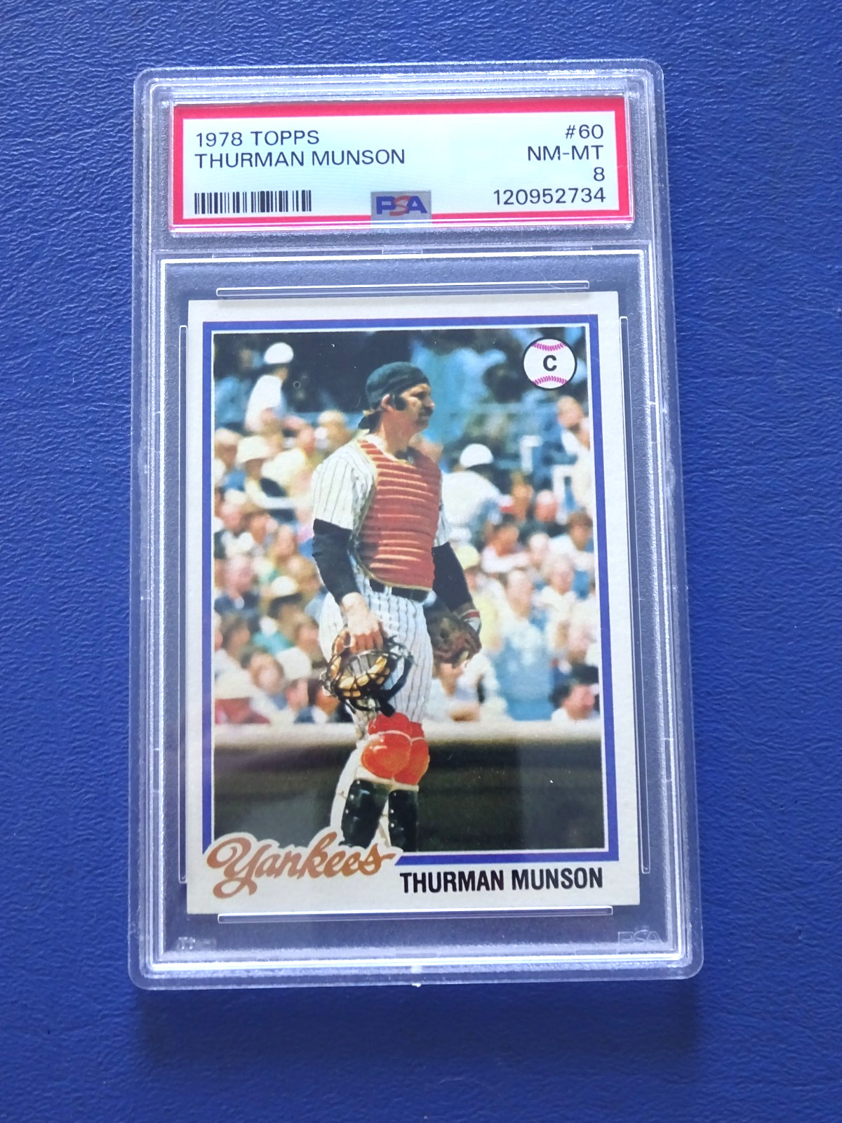 1978 Topps Baseball Thurman Munson #60 PSA 8 Near Mint