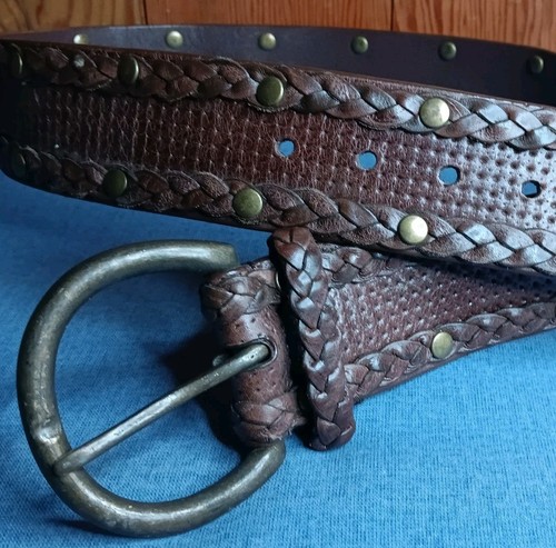 STEVEN by STEVE MADDEN  Leather Studded Belt Women's Size Medium M 31050 - Picture 1 of 4