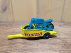 Lesney Matchbox Honda Motorcycle Trailer 38 Blue Yellow