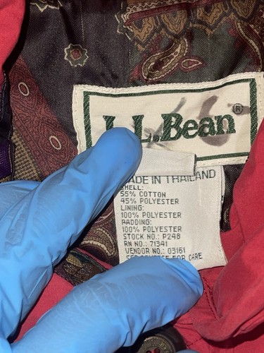 Vintage LL Bean Red Thermore Quilted Coat Lined Womens Size Medium - Picture 9 of 12