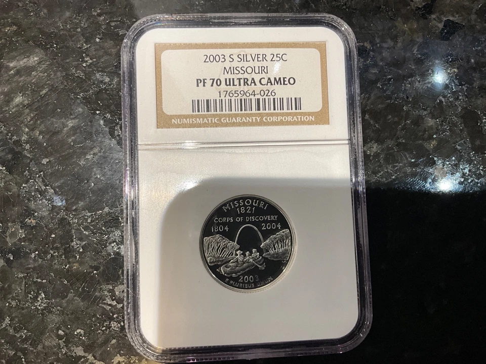 2003-S Silver U.S. State Quarters; AR, AL, ME, MI, & IL - NGC PF70 UC - Image 4 of 4