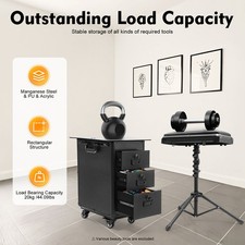 3 In 1 Tattoo Travel Cases With Tattoo Armrest Stand Rolling Makeup Train Case