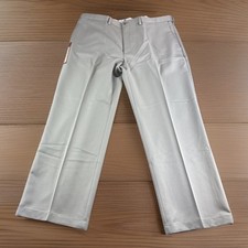 Haggar Cool 18 Performance Khakis Mens 42x29 Beige Classic Fit No Iron Pants NEW