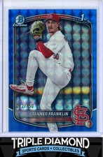 2025 Bowman Draft Chrome 1st Tanner Franklin Blue Geometric #012/150 E564