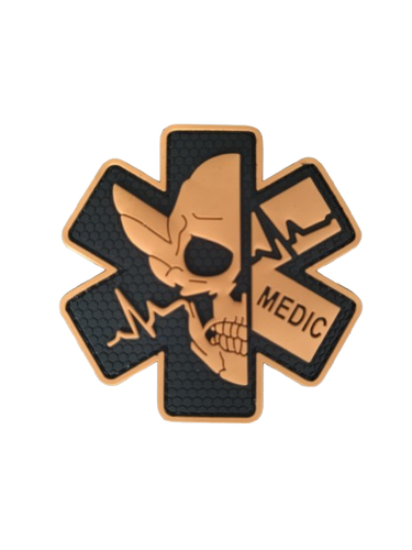 Patch Crâne Faucheur 101 Inc - Écusson 3D PVC UV Velcro 7,9 × 10 cm