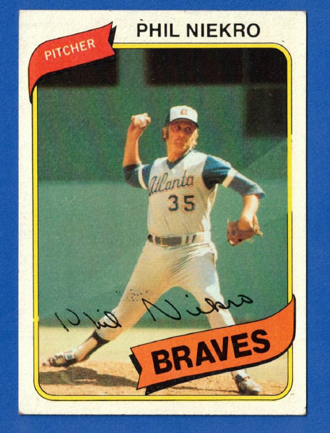 1980 Topps Phil Niekro #245**Nice Card**Free Shipping***