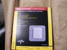 STRATASORB COMPOSITE Adhesive Wound Dressing 4x4 Pad 6x6 Dressing plus