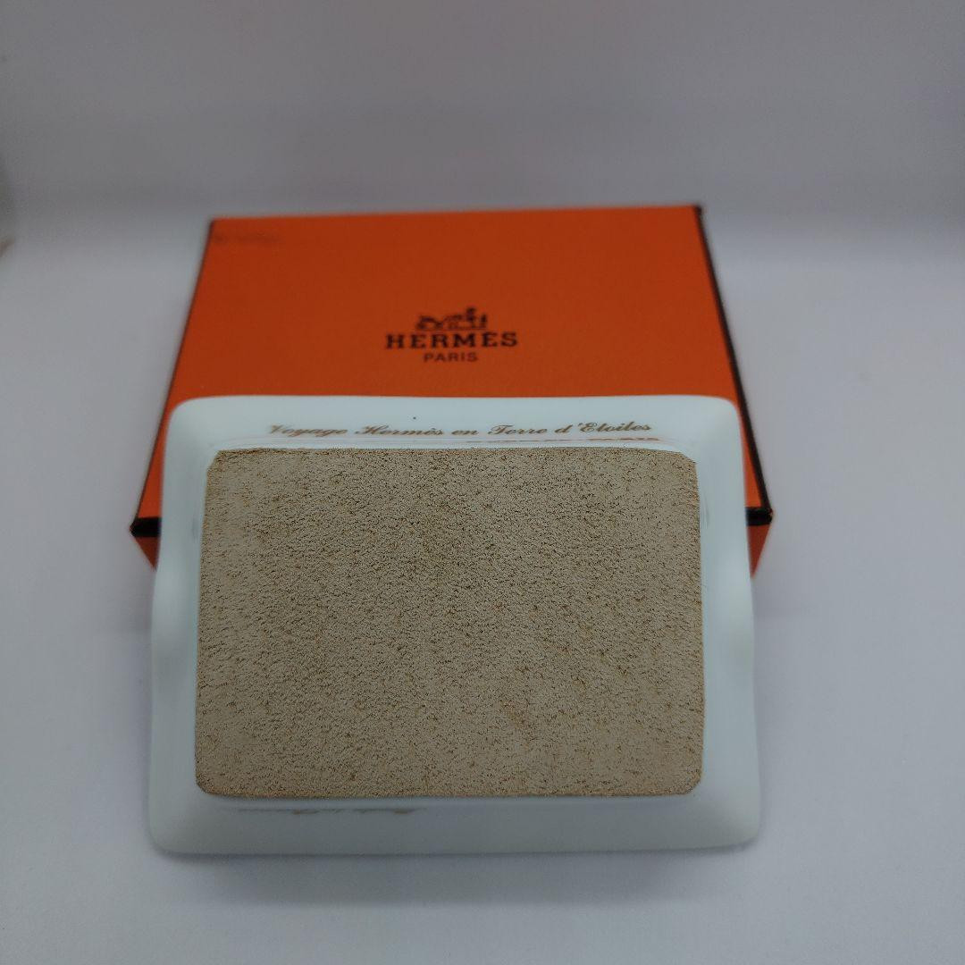 HERMES Ashtray Star Accessory Tray Navy White 8cm × 6cm 1999 Damage Box Unused thumbnail 5
