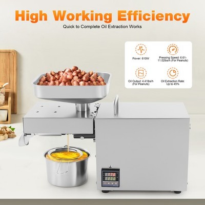 610W Edelstahl Temperaturregelung Automatischer Samen Ölpresse Maschinenpresser