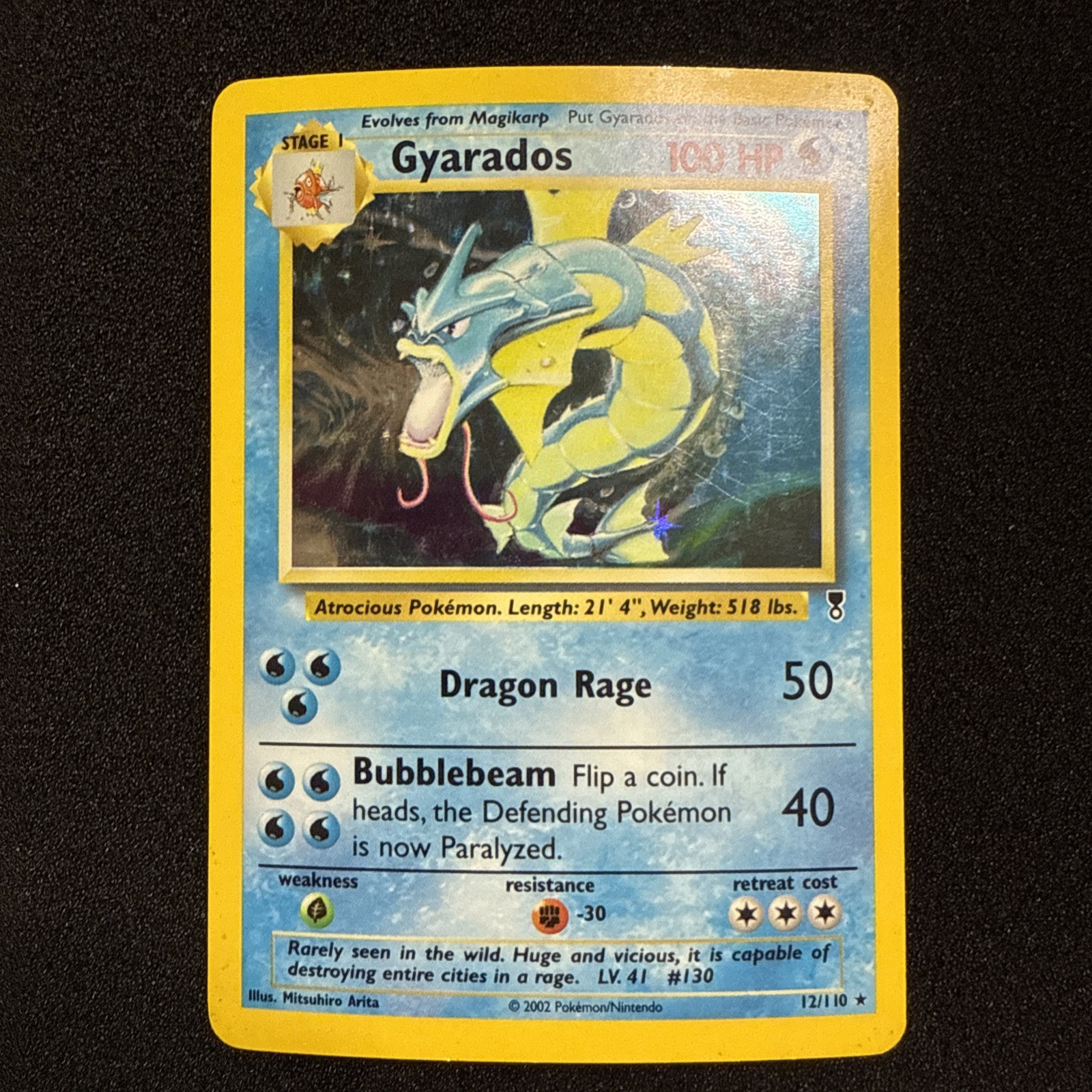 Legendary Collection Gyarados 12/110 Ultra Rare Pokemon Card LP/MP