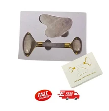 Rose Quartz Roller and Gua Sha Anti Aging Facial Massage Gift  Set